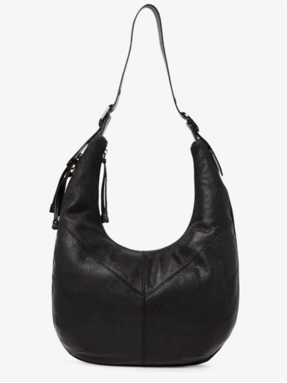 Frye Gina Black Leather Hobo Bag